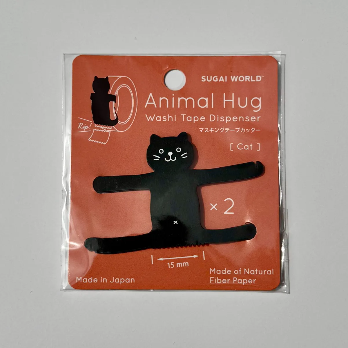 SUGAI WORLD Animal Hug 黑貓紙膠帶切割器